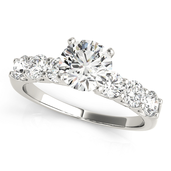 Single Row Shared-Prong Engagement Ring