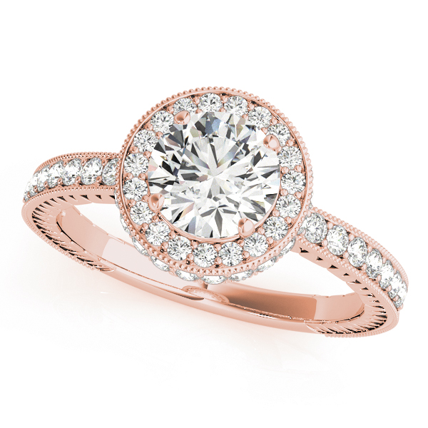 The Ava Halo Engagement Ring II, front view