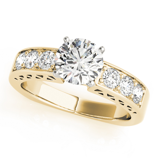 Channel Set Single Row Engagement Ring
