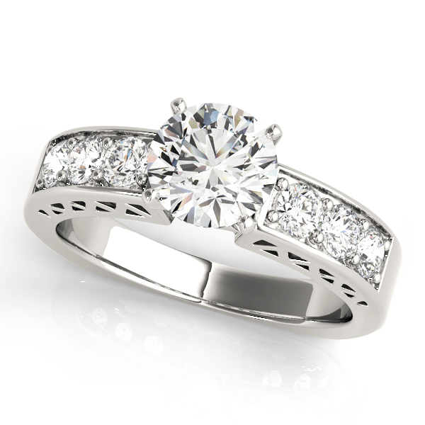 Channel Set Single Row Engagement Ring