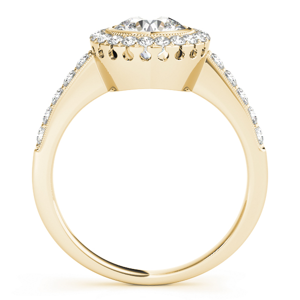 The Sofia Halo Engagement Ring II, side view