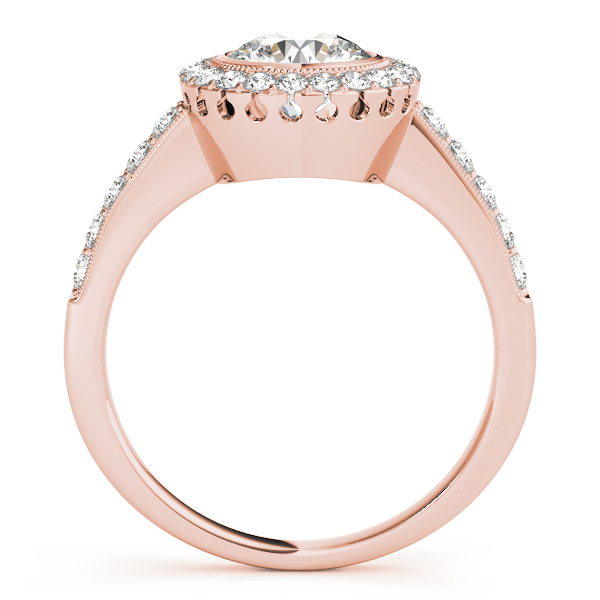 The Sofia Halo Engagement Ring II, side view