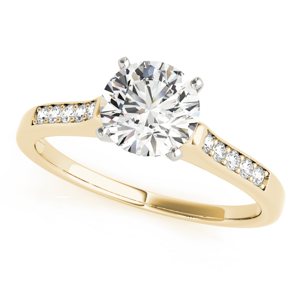 Single Row Channel Set Engagement Ring