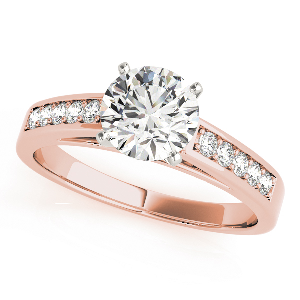 Single Row Prong In Channel Engagement Ring