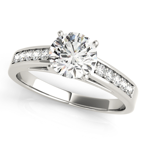Single Row Prong In Channel Engagement Ring