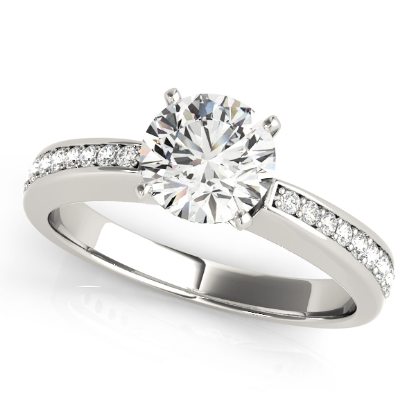 Channel Set Single Row Engagement Ring