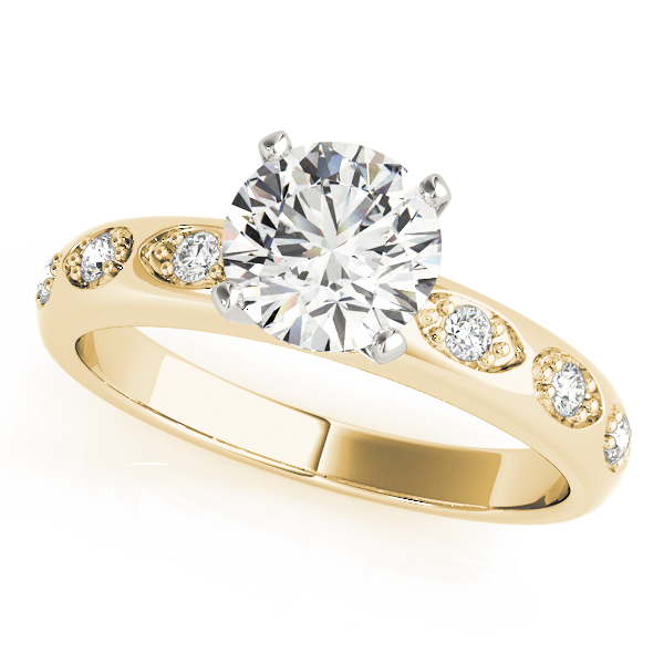 Single Row Prong Engagement Ring