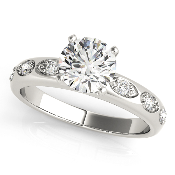 Single Row Prong Engagement Ring