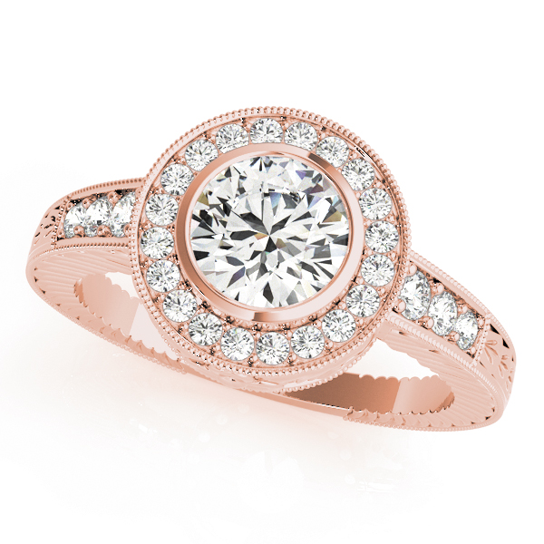 The Zara Halo Engagement Ring, front view