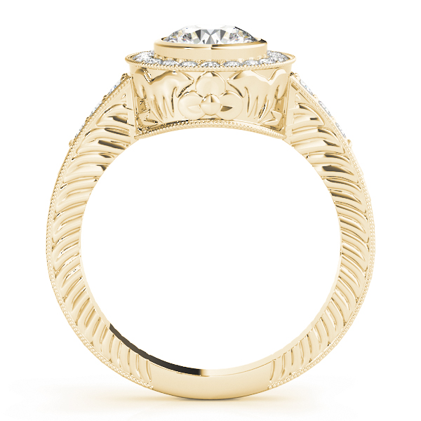 The Zara Halo Engagement Ring, side view