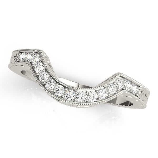 Antique Milgrain Curved Wedding Band