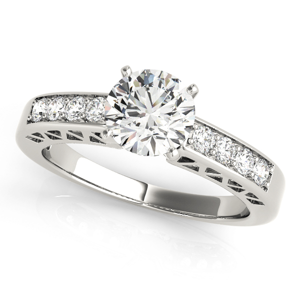 Channel Set Single Row Engagement Ring