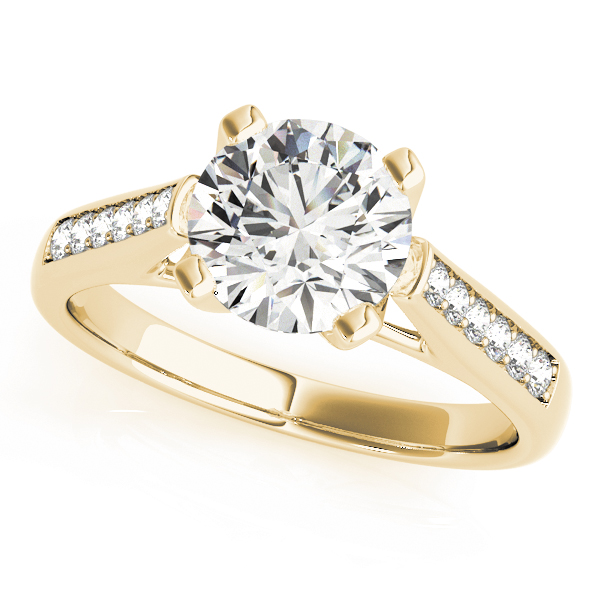 Channel Set Single Row Engagement Ring