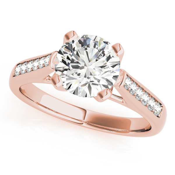The Catalina Single-Row Engagement Ring, front view