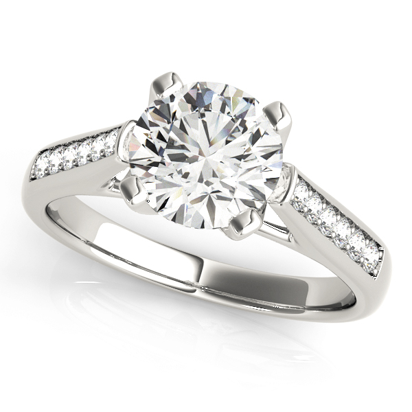 Channel Set Single Row Engagement Ring