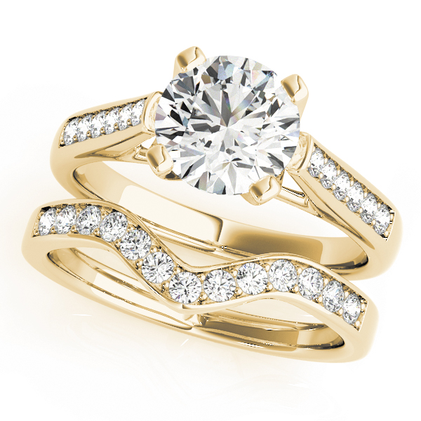 The Catalina Single-Row Engagement Ring, set view