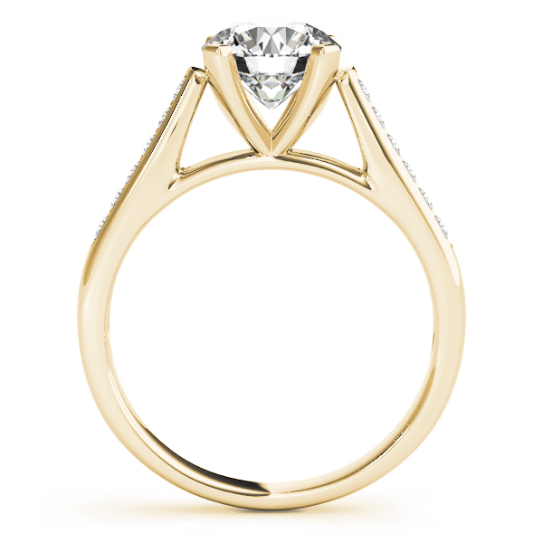 The Catalina Single-Row Engagement Ring, side view