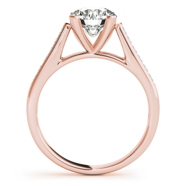 The Catalina Single-Row Engagement Ring, side view