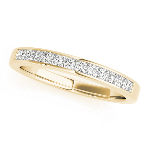 Channel Set Princess Cut Wedding Band