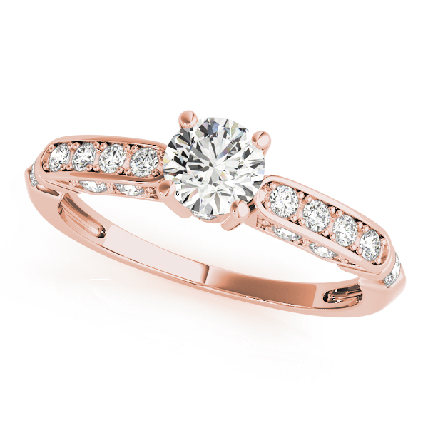 Single Row Channel Set Engagement Ring