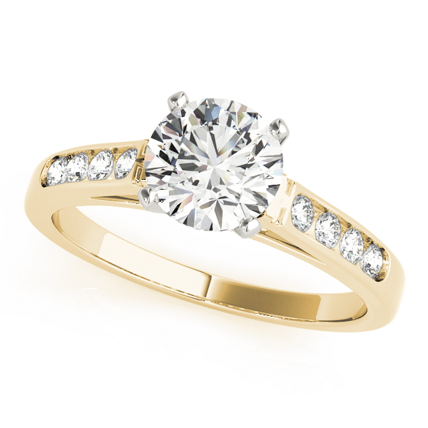 Single Row Channel Set Engagement Ring
