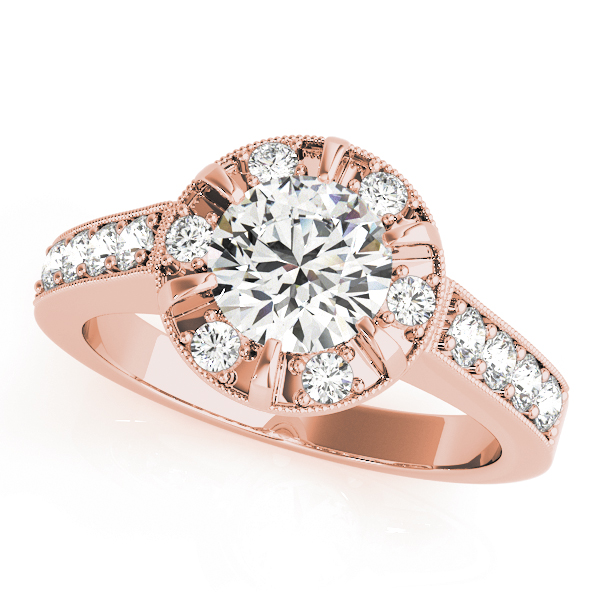 The Eveline Halo Engagement Ring II, front view