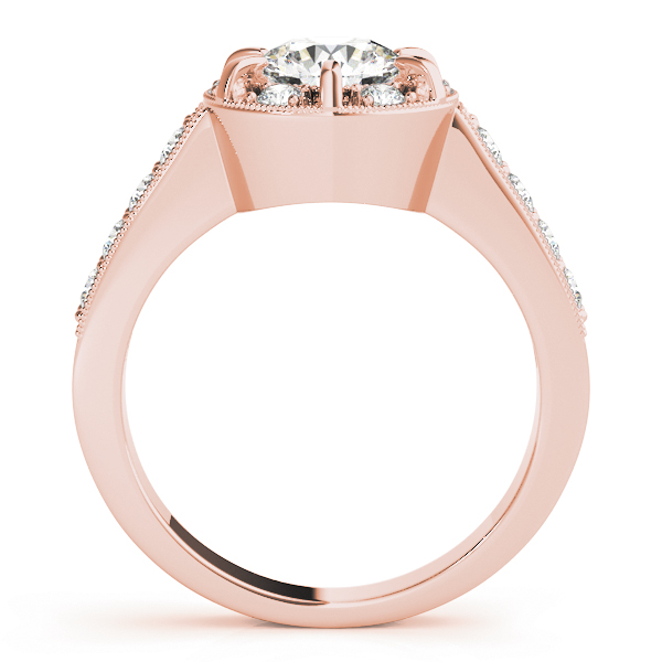 The Eveline Halo Engagement Ring II, side view