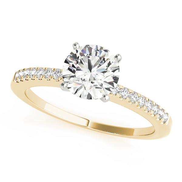 Single Row Prong Set Engagement Ring
