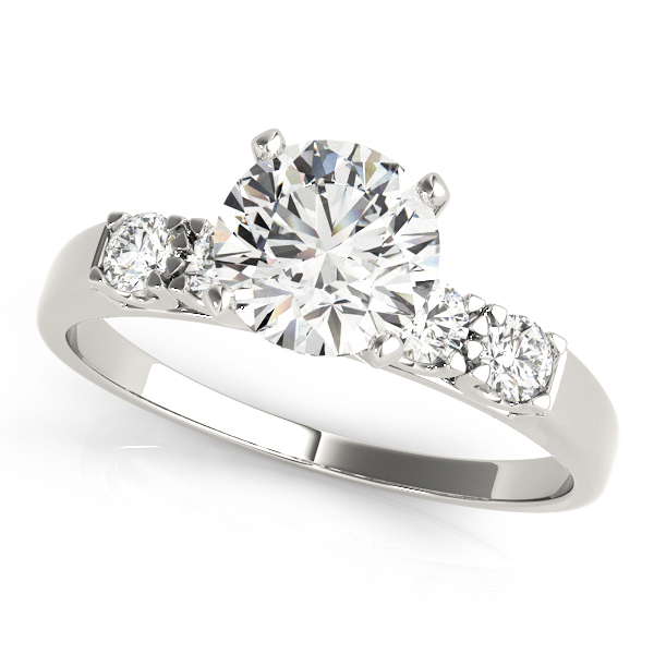 Single Row Engagement Ring