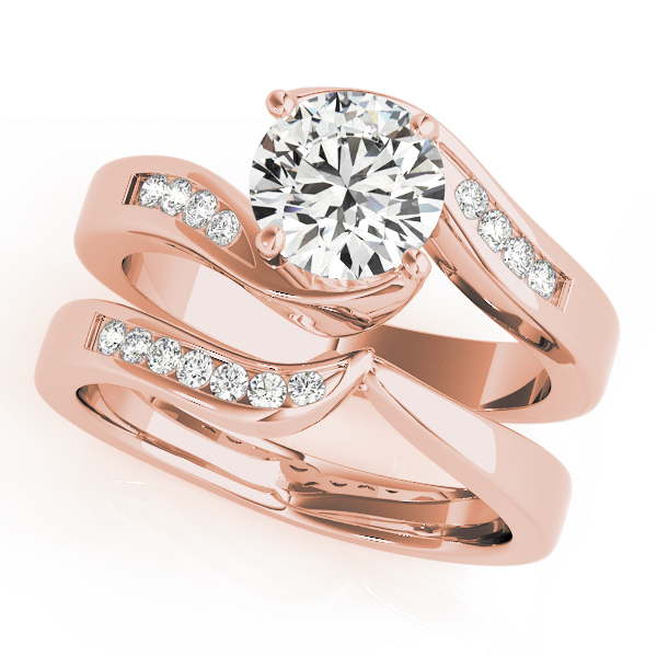 The Frances Bypass Engagement Ring, set view