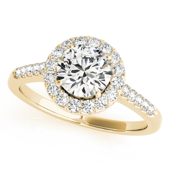 The Ophelia Halo Engagement Ring, front view