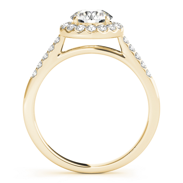 The Ophelia Halo Engagement Ring, side view