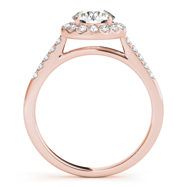 The Ophelia Halo Engagement Ring, side view