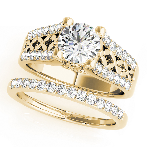 The Tabitha Multi-Row Engagement Ring, set view