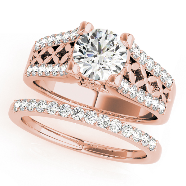 The Tabitha Multi-Row Engagement Ring, set view