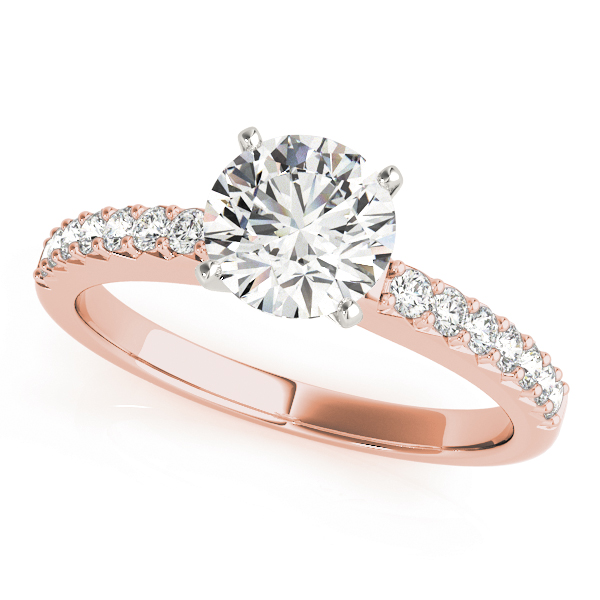 Single Row Prong Set Engagement Rings