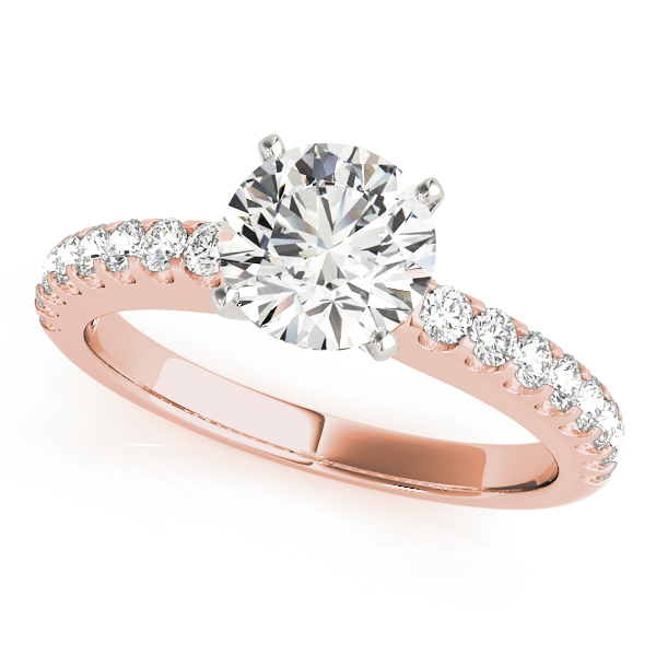 Single Row Prong Set Engagement Rings