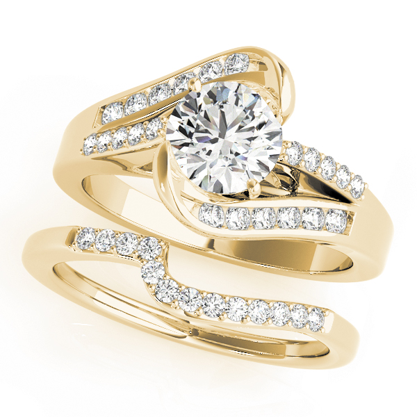 The Wren Bypass Engagement Ring, set view