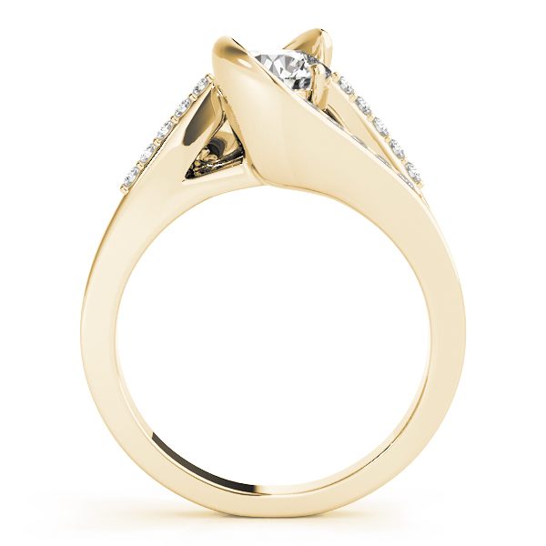 The Wren Bypass Engagement Ring, side view