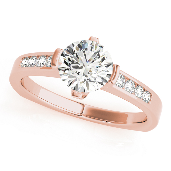 The Henrietta Single-Row Engagement Ring, front view