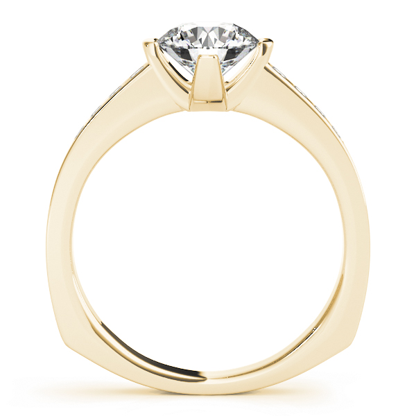 The Henrietta Single-Row Engagement Ring, side view