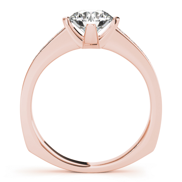 The Henrietta Single-Row Engagement Ring, side view