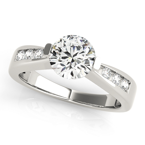 Channel Set Single Row Engagement Ring