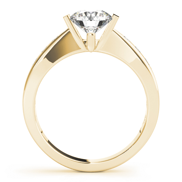 The Lucia Single-Row Engagement Ring, side view