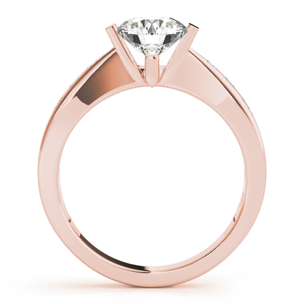 The Lucia Single-Row Engagement Ring, side view