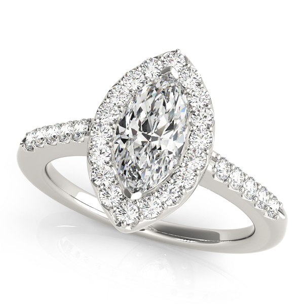 Marquise Halo Engagement Rings