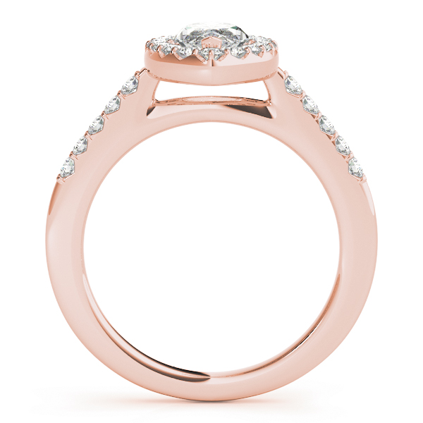 The Rose Halo Engagement Ring, side view