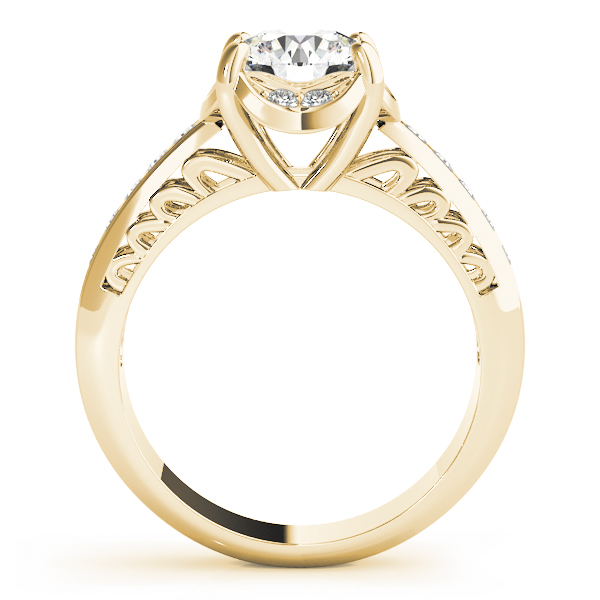 The Wilhelmina Single-Row Engagement Ring, side view