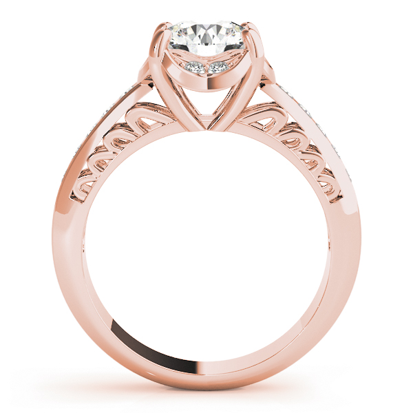 The Wilhelmina Single-Row Engagement Ring, side view