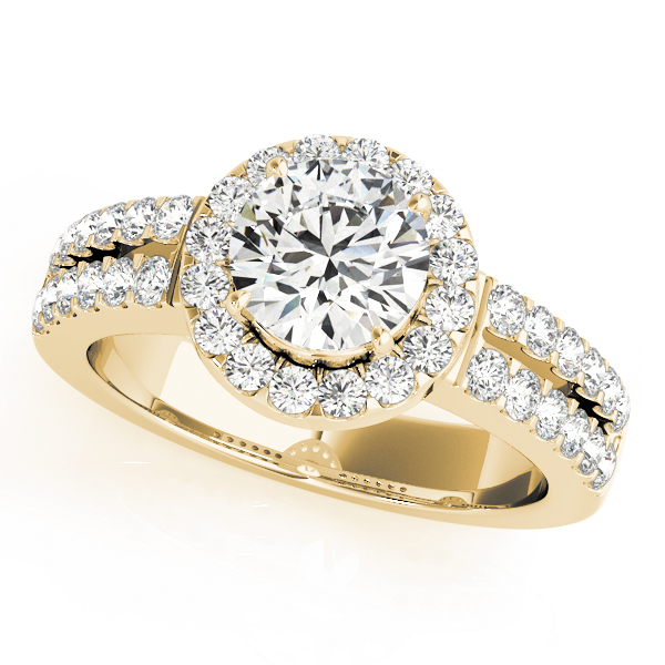 The Sadie Halo Engagement Ring, front view